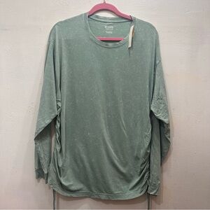 NWT XL Victoria’s Secret Pink side scrunch long sleeve shirt mint